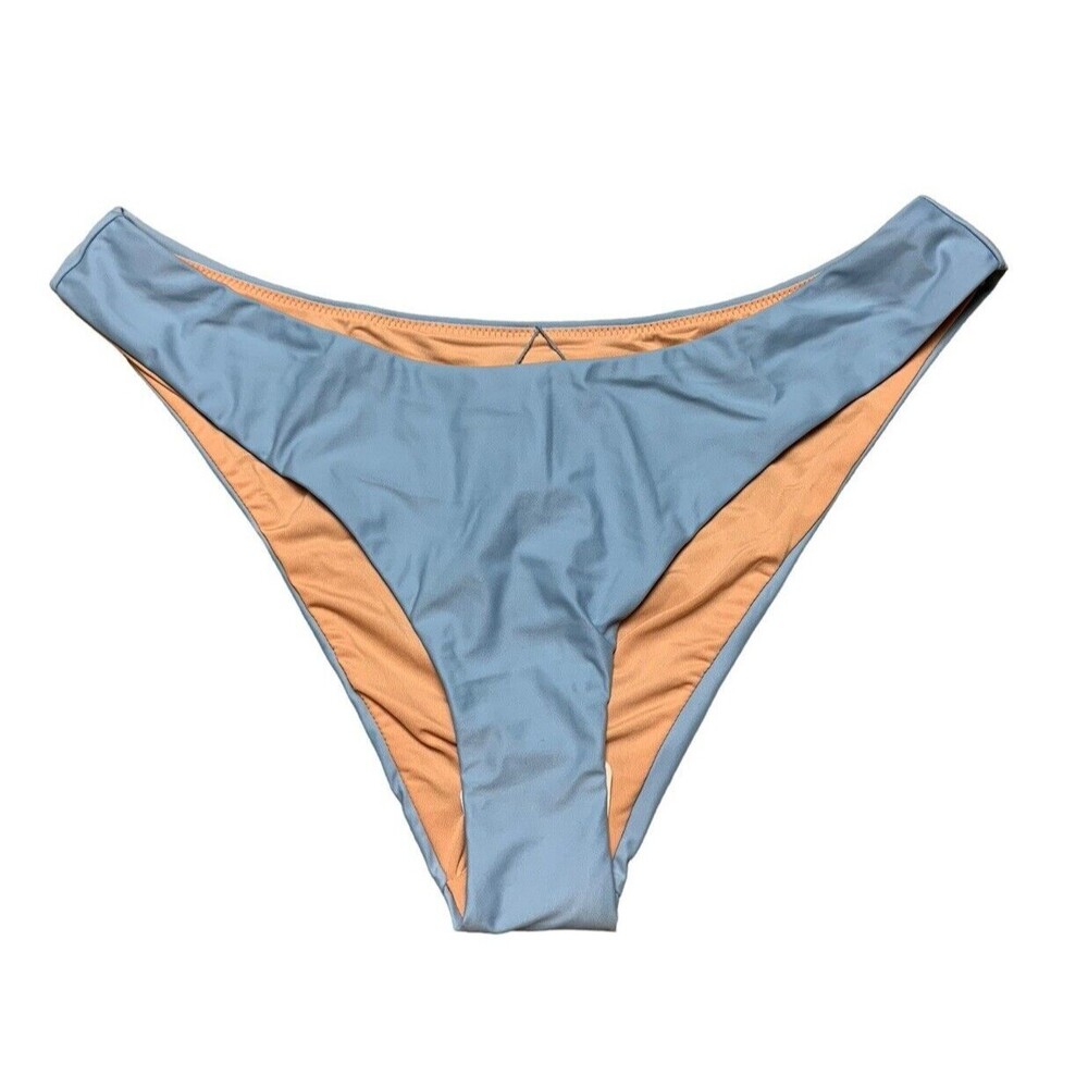 New! J. Crew Bikini Bottom Women’s Large Curved Waist Cheeky Blue Mist BC125